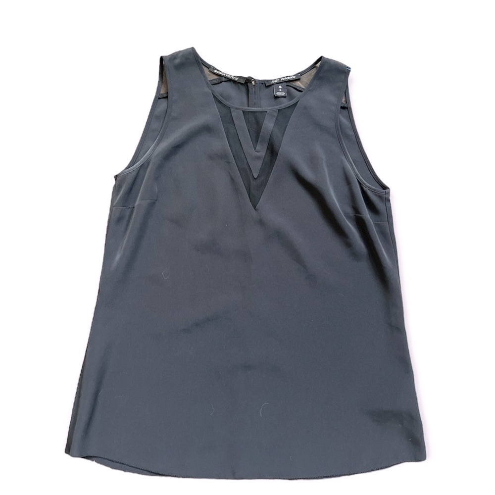 Maison Scotch Jolie Vagabonde Sleeveless Black Tank Top Size 2